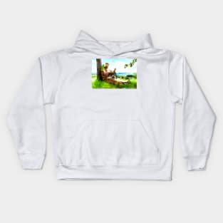 Saint Francis and the sermon-preaches to the birds Kids Hoodie